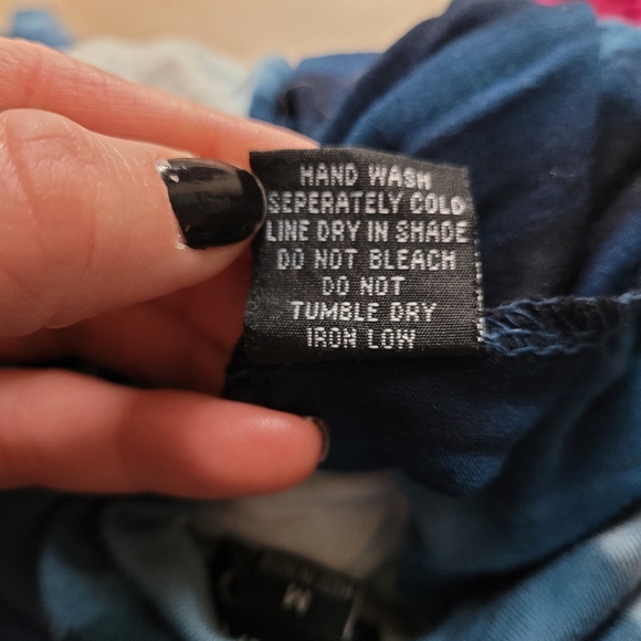 Raviya Blue and White Tie-Dye Summer Dress - Picture 5 of 13